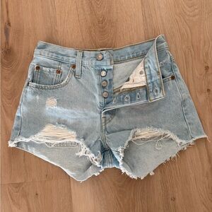 Levi's 501 Button Fly denim shorts women’s size 25